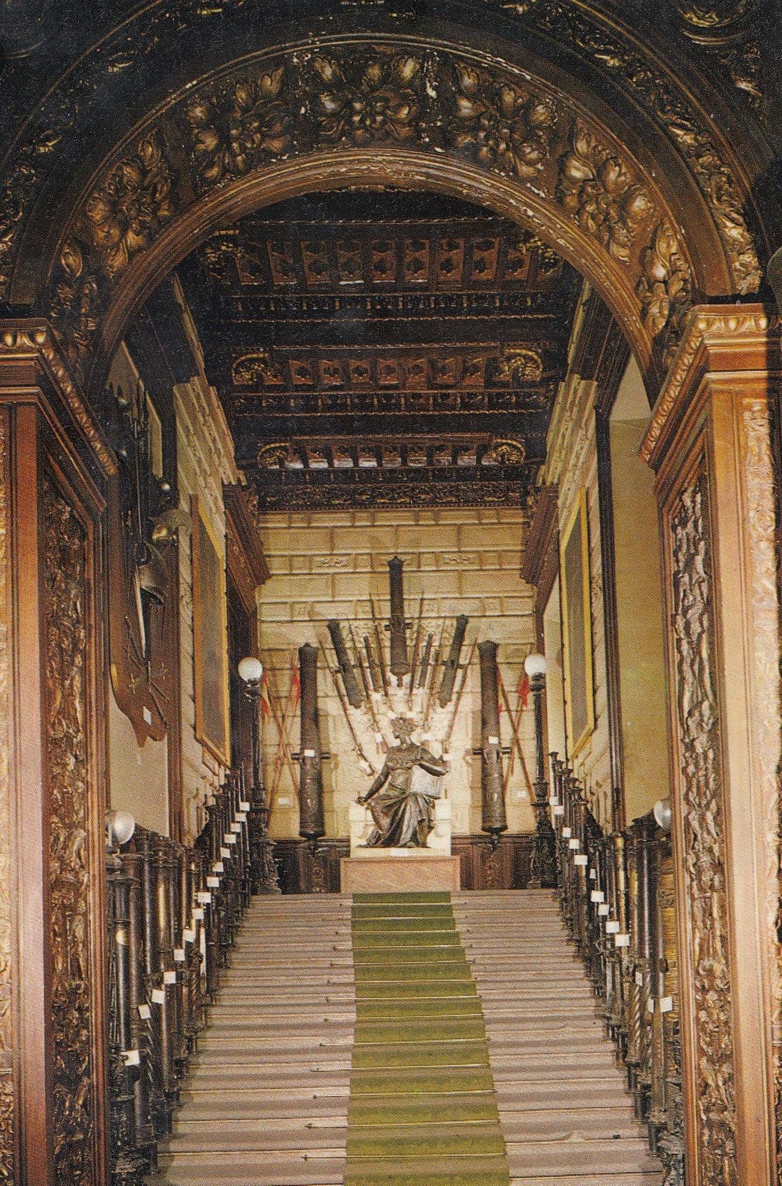 Royal Staircase Army Museum Museo Del Ejercito Spanish Postcard