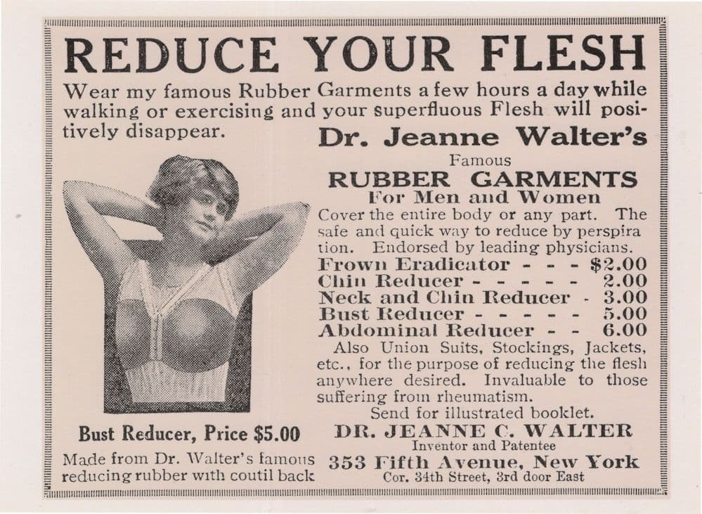 Rubber Bra Corsetry Diet Slimming Lose Weight Advertising Postcard