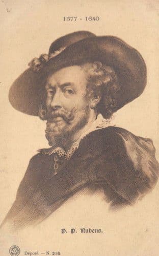 Rubens Painter Painting Portrait Rare Antique Postcard