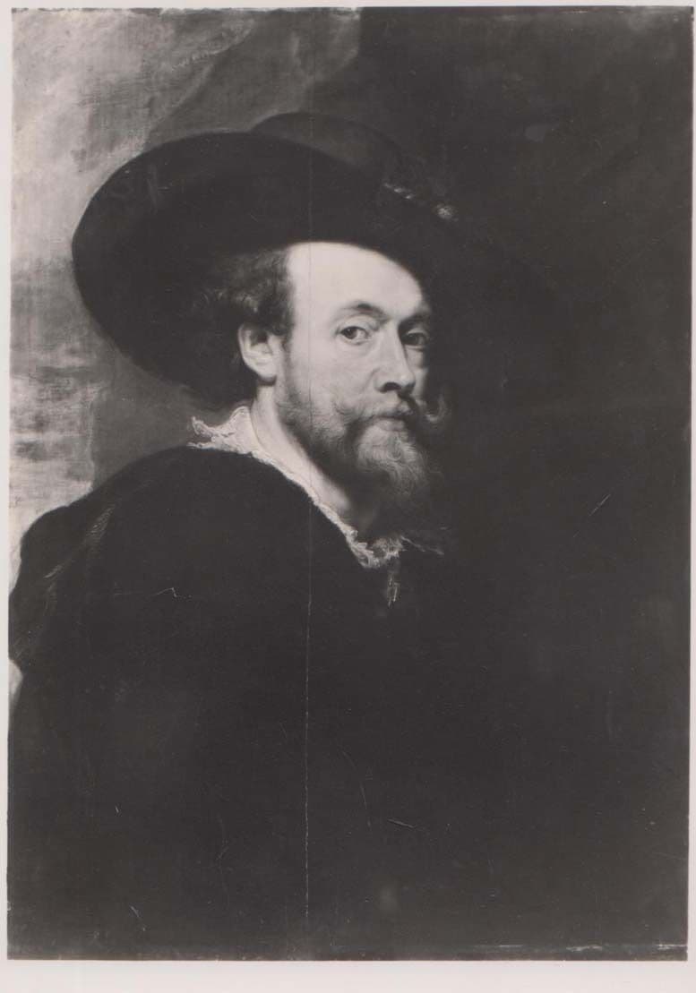 Rubens Portrait Of The Author Antique Painting Postcard