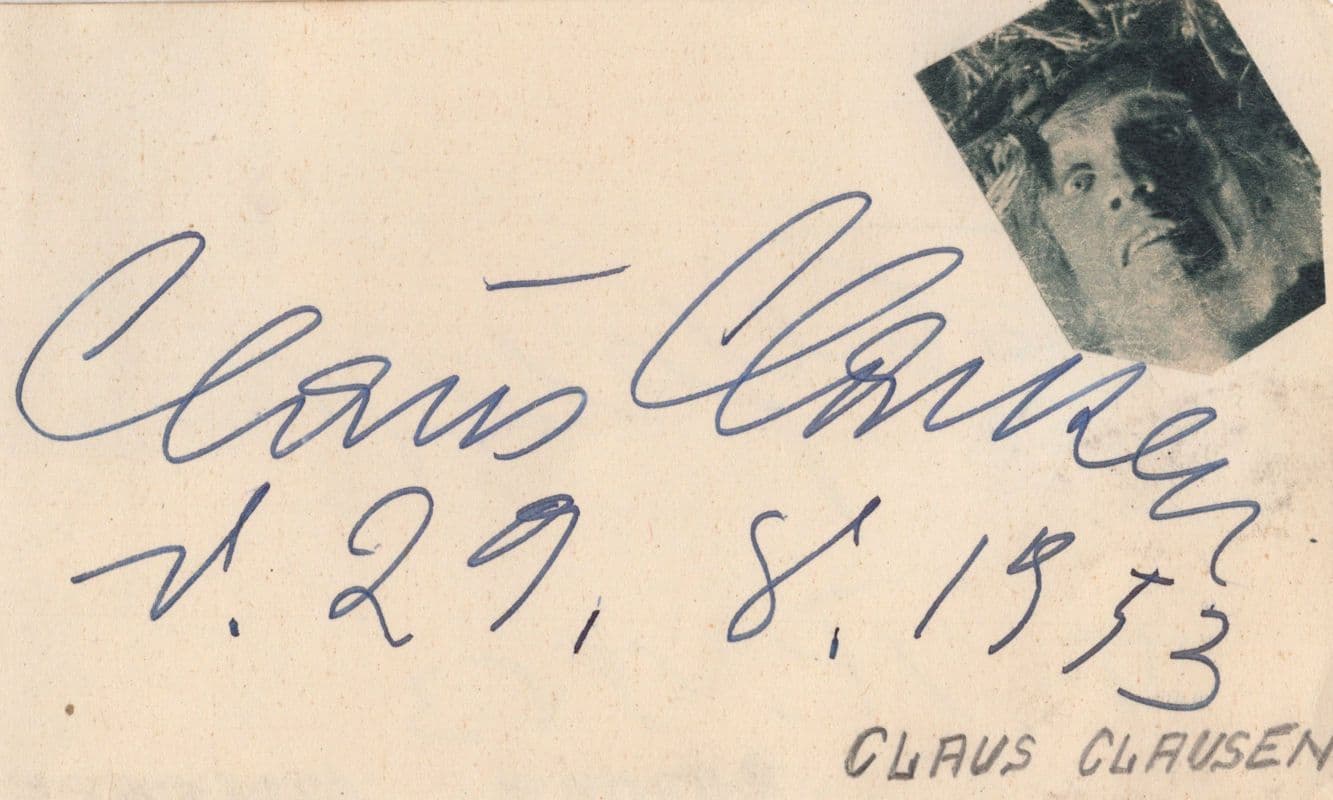 Rudolf Christ Claus Clausen 2x Austria Opera Old Hand Signed Autograph s