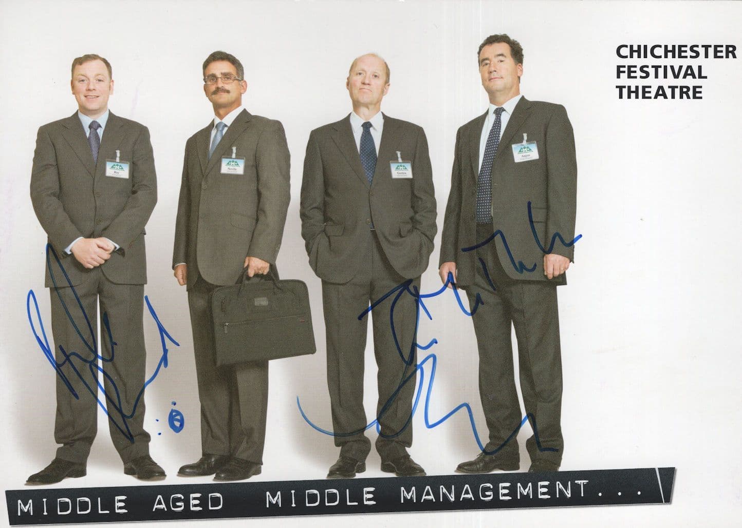 Rufus Hound Tim McMullan Triple Hand Signed Theatre Flyer