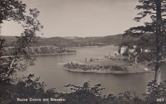 Ruine Dobra Mit Stausee Real Photo Austria Postcard