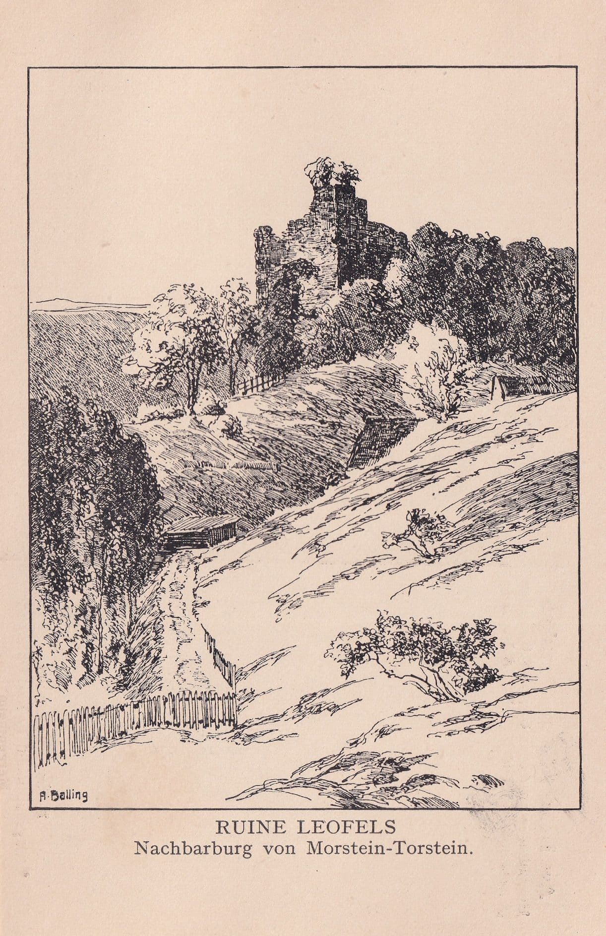 Ruine Leofels Nachbarburg Von Morstein Torstein German Postcard