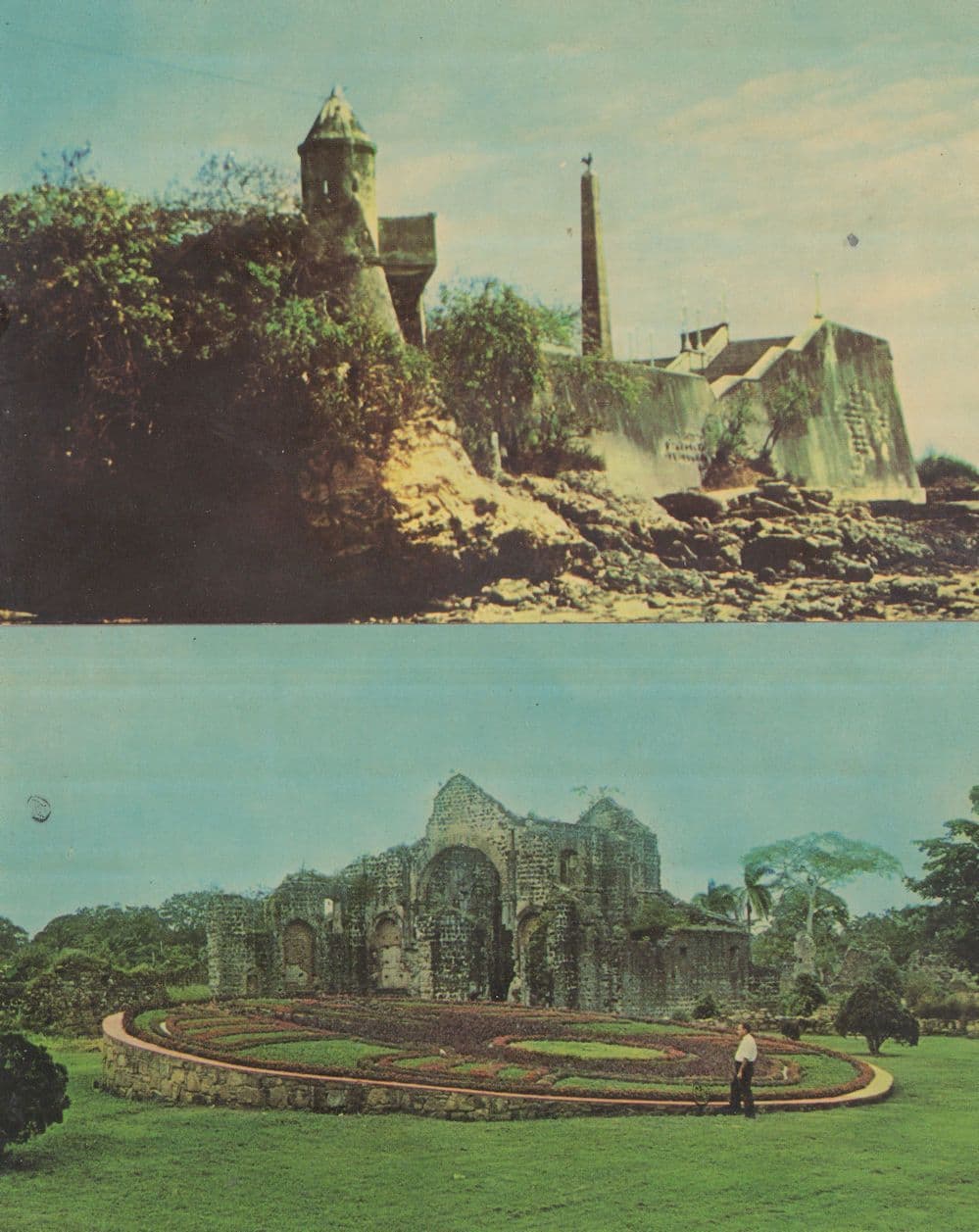Ruins Of Old Panama Los Bovedos 2x Cunard Line Ship Postcard s