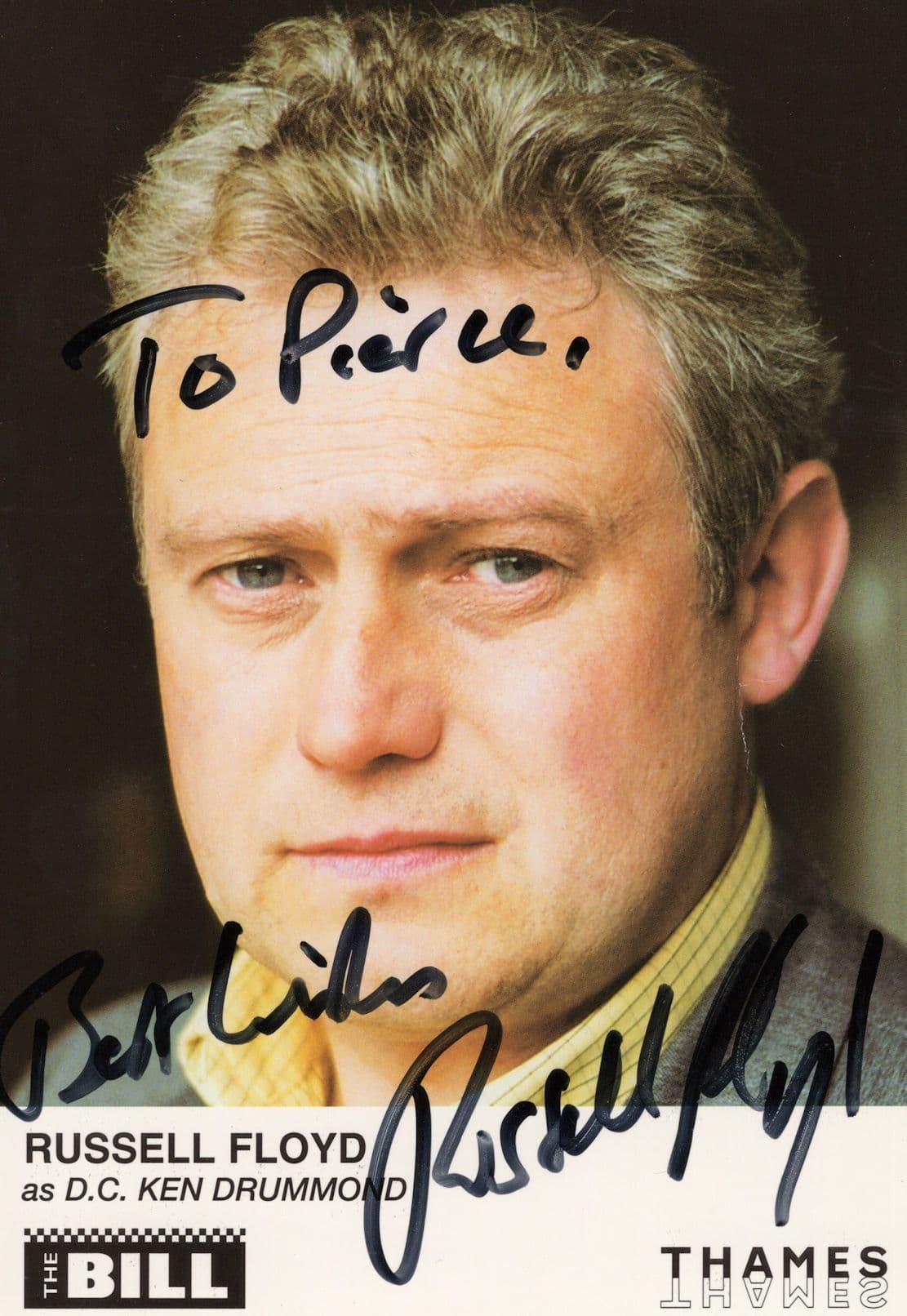 Russell Floyd as DC Ken Drummond The Bill Hand Signed Cast Photo
