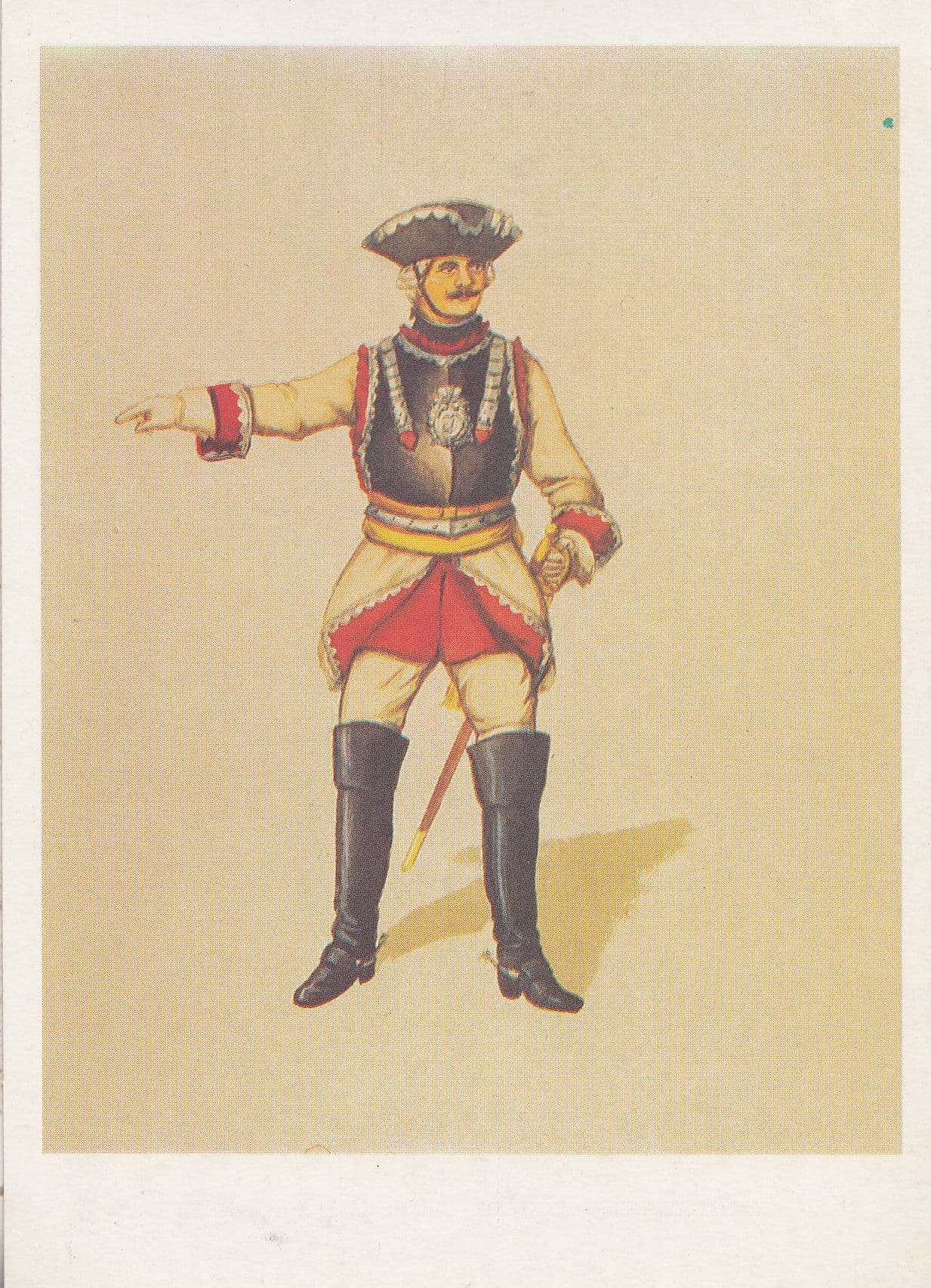 Russian Military Army Unidentified Uniform 1700s 5 Soviet Postcard