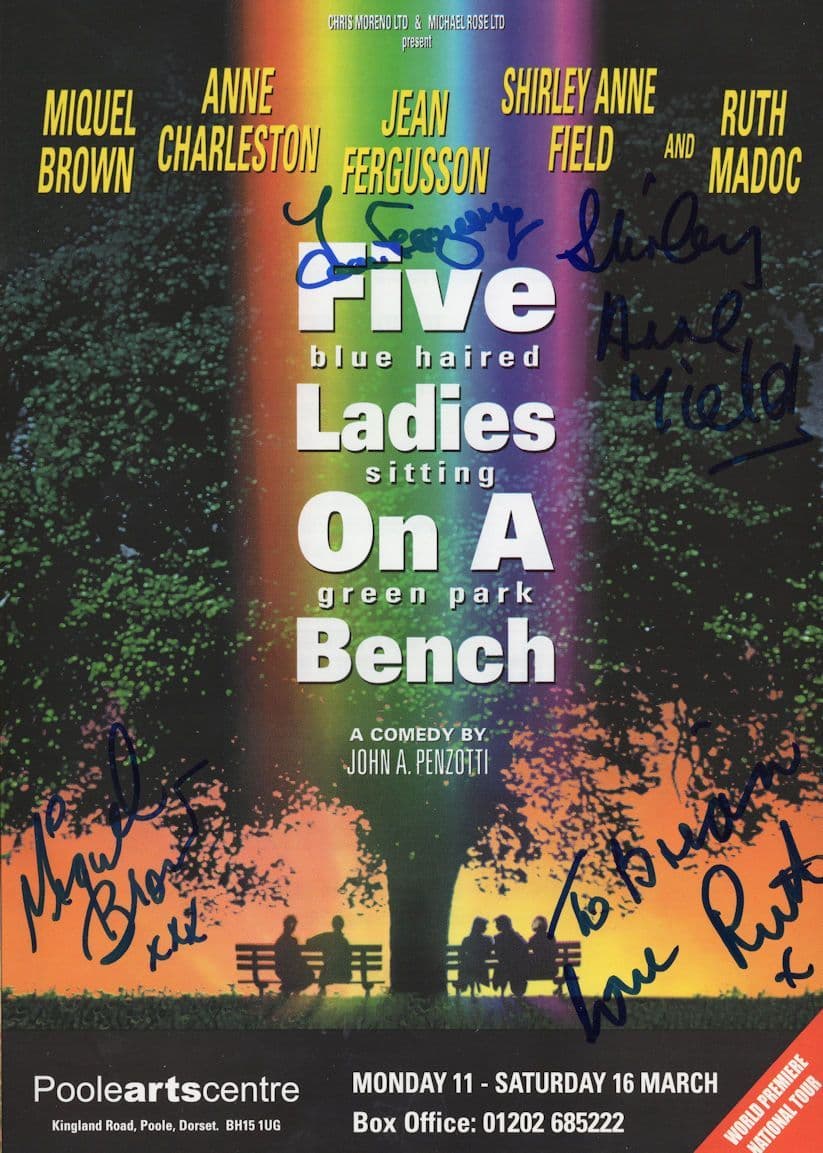 Ruth Madoc Jean Fergusson Miquel Brown Shirley Anne Field 4x Hand Signed Theatre