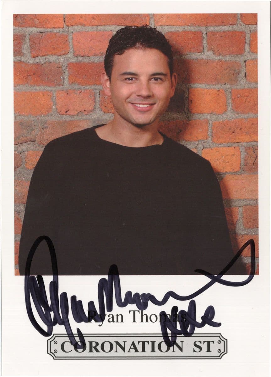 Ryan Thomas Coronation Street Hand Signed ITV Cast Card Photo