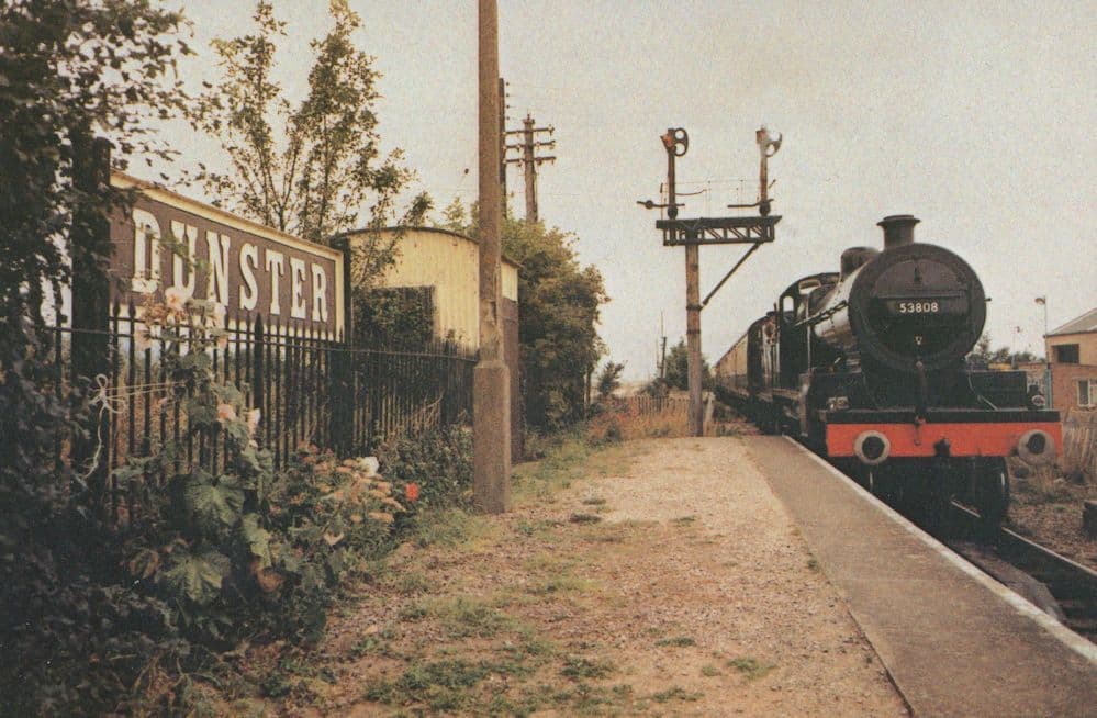 S&D Dunster Locomotive Railway 1987 Limited Edition Postcard