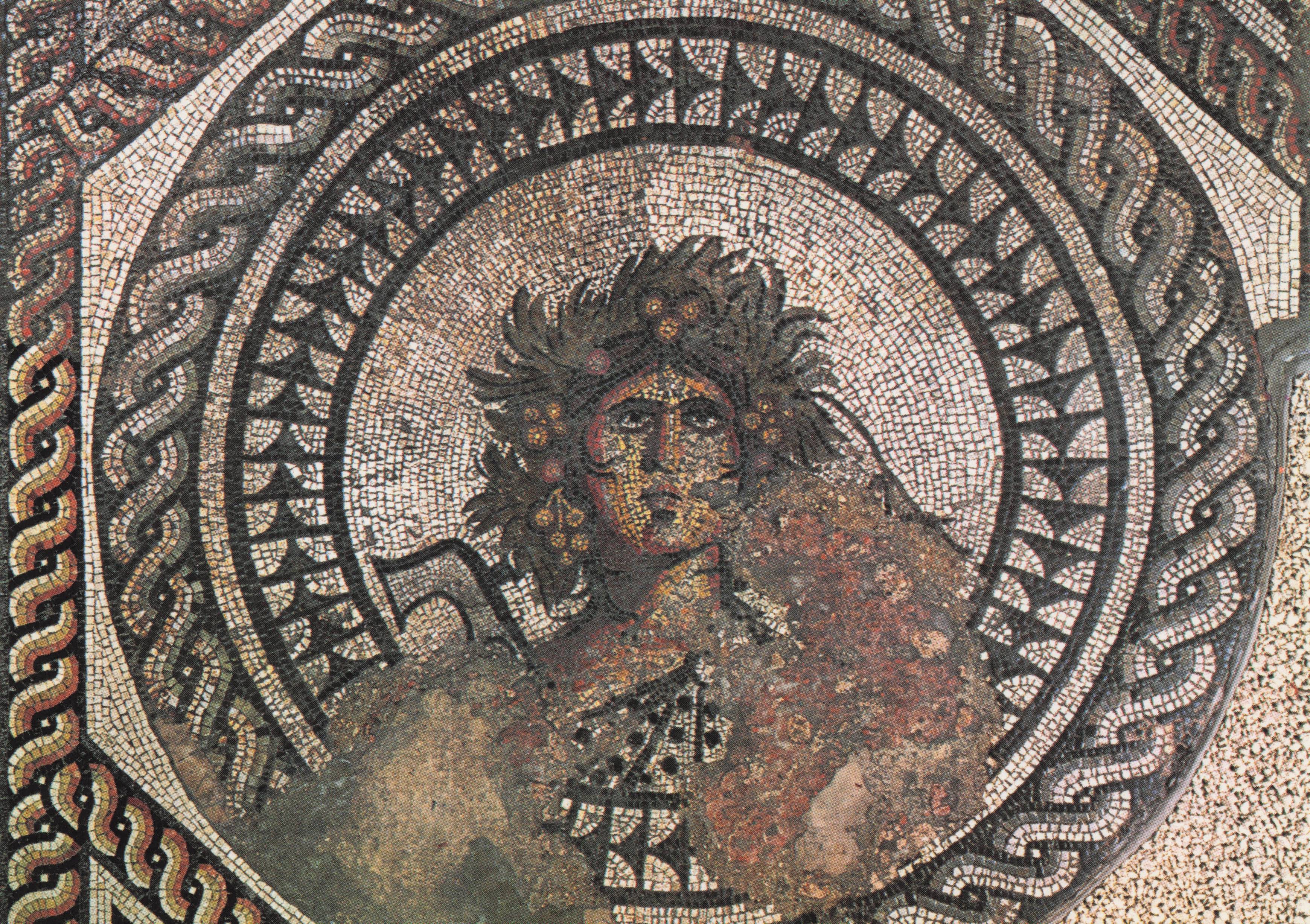 Pomona Roman Goddess Of Orchard Four Seasons Cirncester Mosaic Postcard
