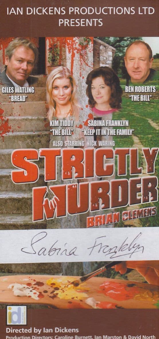 Sabrina Franklyn Keep It In The Family Strictly Murder Signed Theatre Flyer
