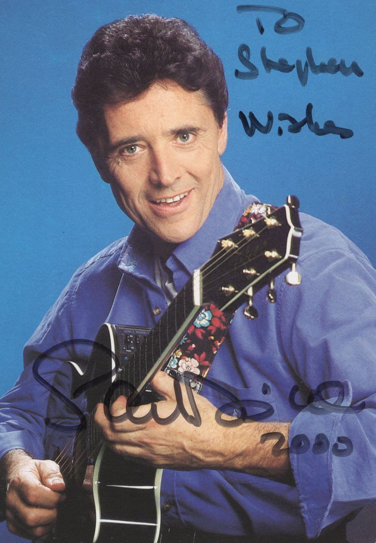Sacha Distel Pop Singer Hand Signed Publicity Photo