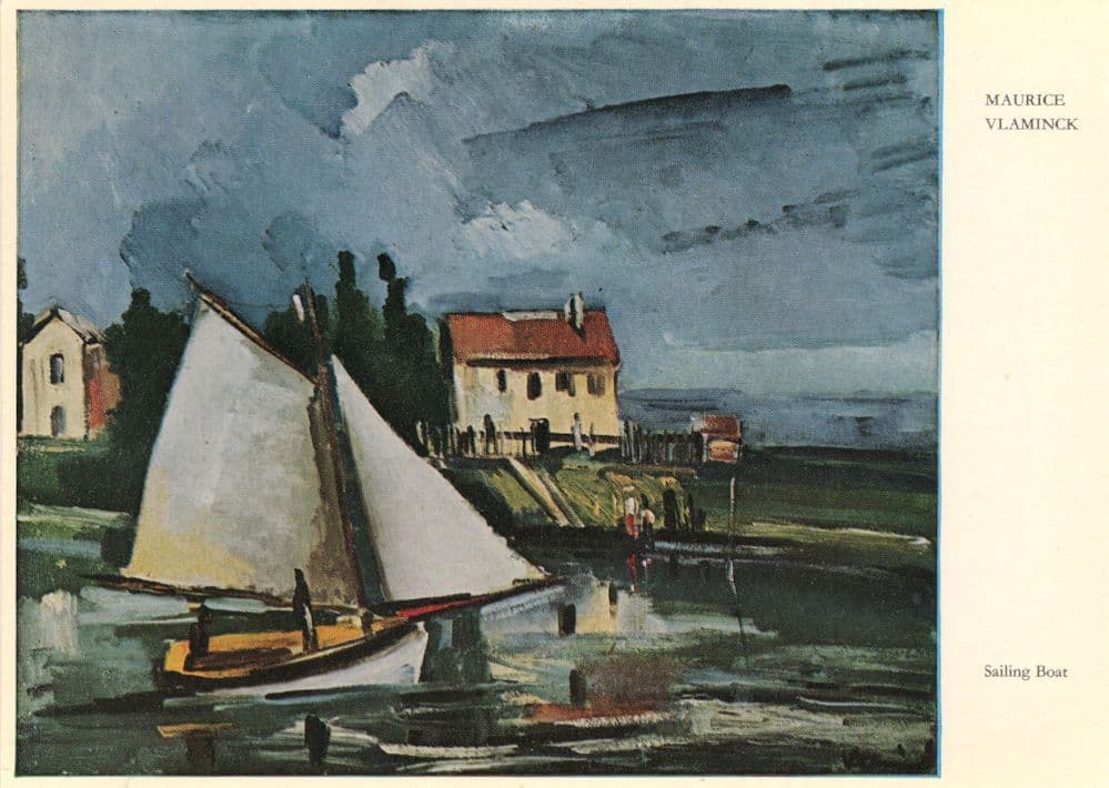 Sailing Boat by Maurice Vlaminck Vintage Art Painting Postcard