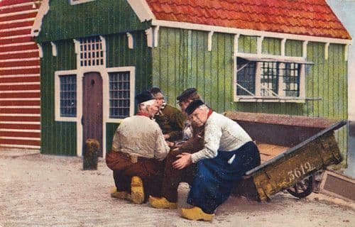 Sailor Sailors Sailing Military Beach War Hut Transport Barrow Antique Postcard