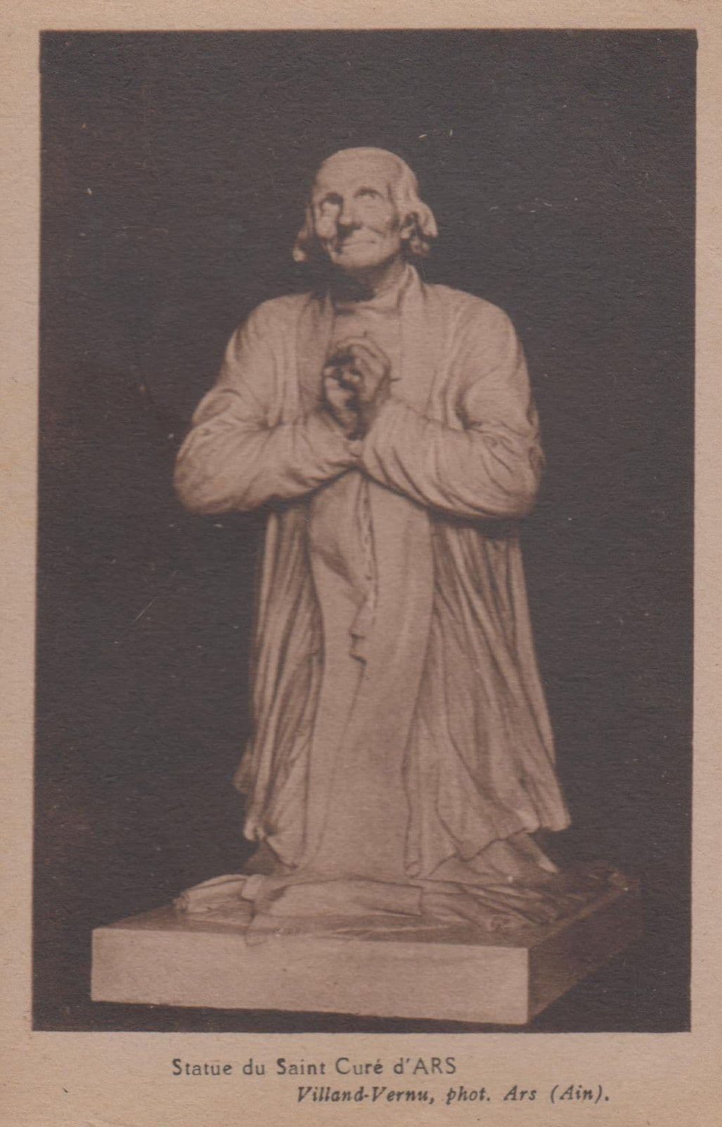 Saint Cure Statue Antique French Postcard
