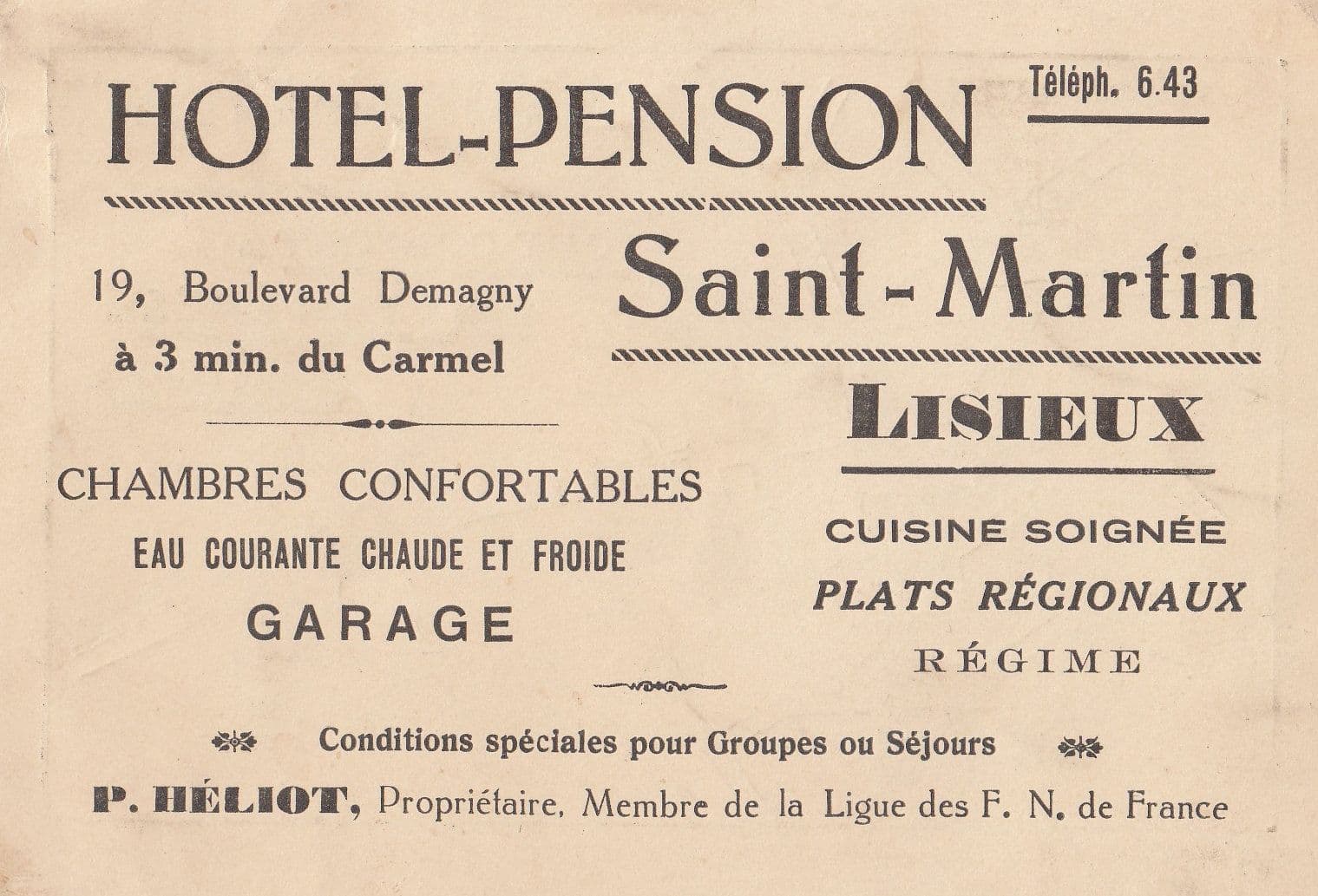 Saint Martin French Car Garage Map Old Advertising Postcard