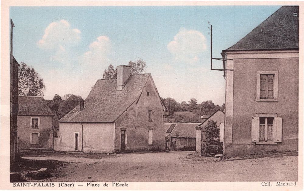 Saint Palais Cher French Ecole Antique Perhaps 1st Colour Postcard