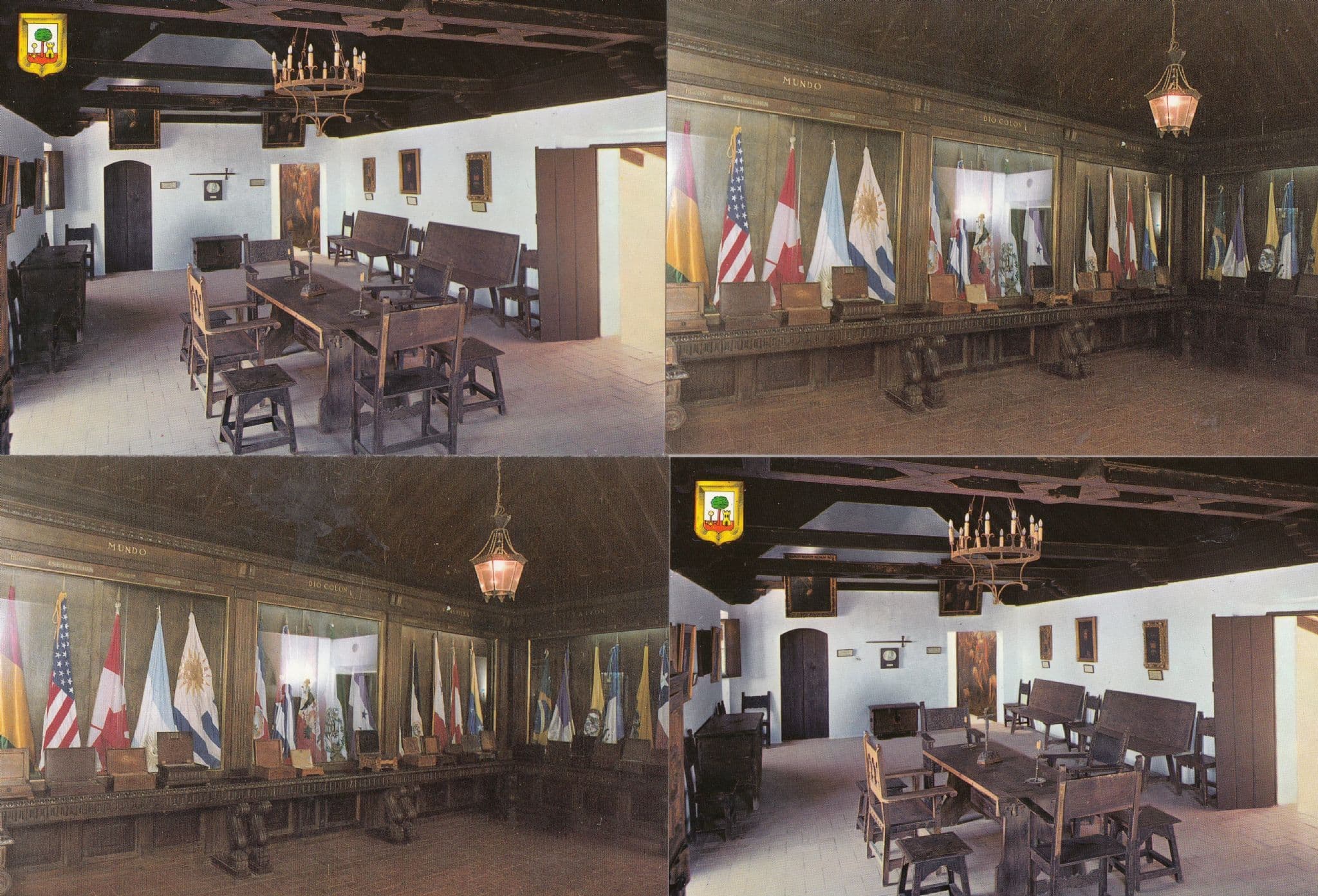 Sala De Drapeaux Capitular Room World Political Flags 4x Spanish Postcard s