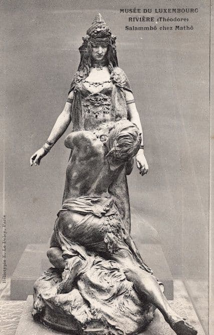 Salammbo Chez Matho Musee De Luxembourg Antique Sculpture Postcard