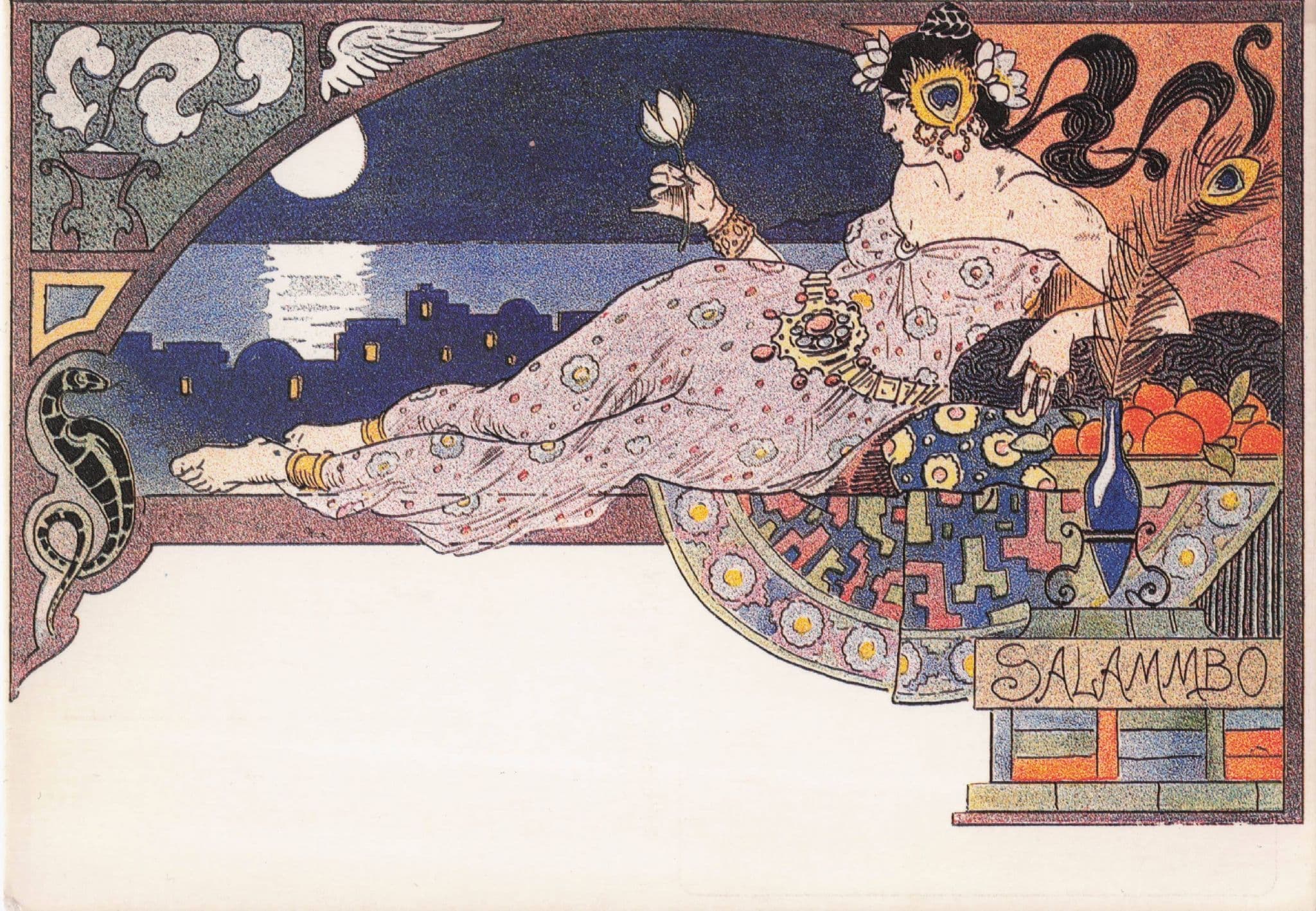Salammbo Opera Gustave Flaubert Book Art Poster French Postcard