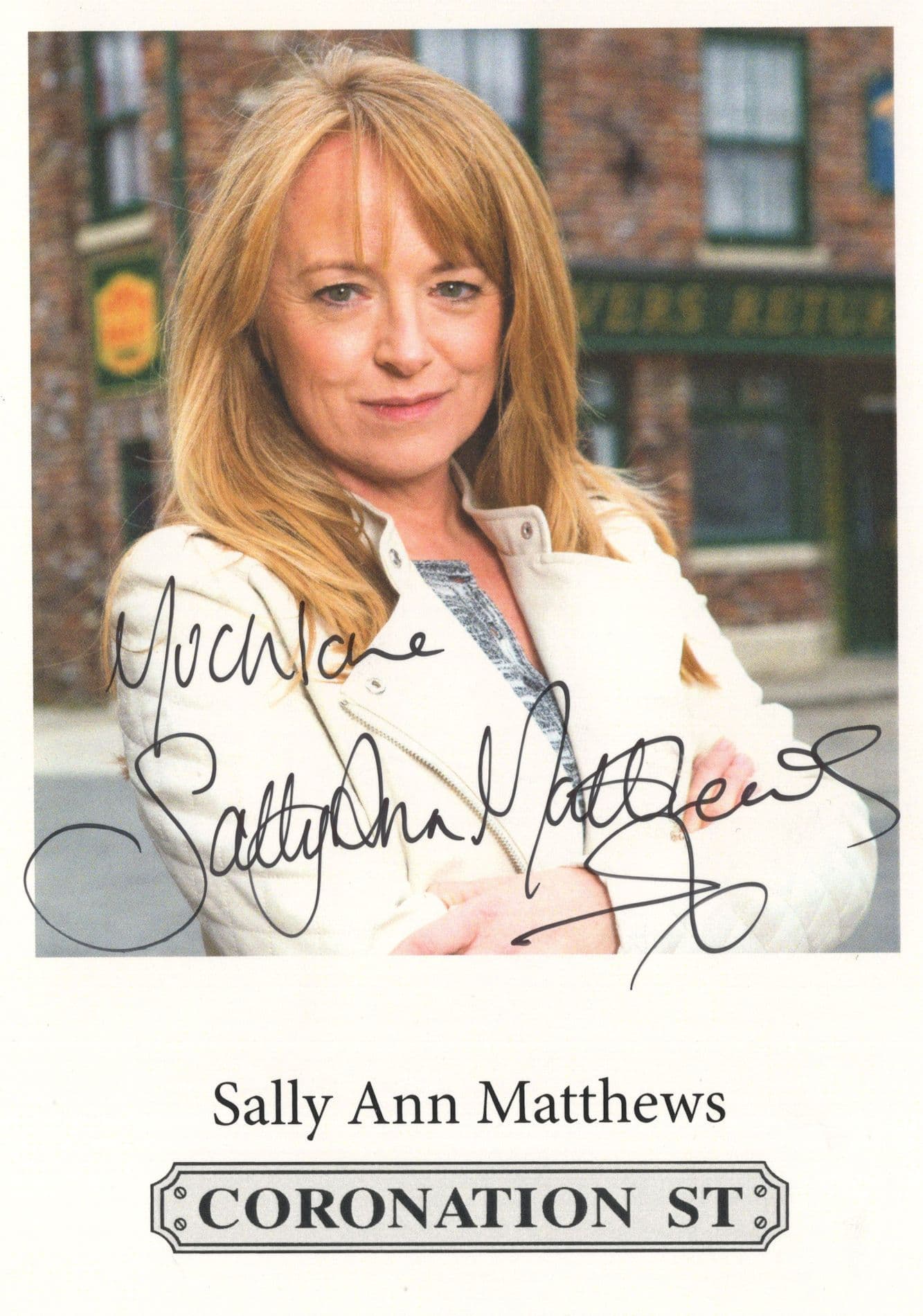 Sally Ann Matthews Coronation Street RARE Hand Signed Cast Card Photo
