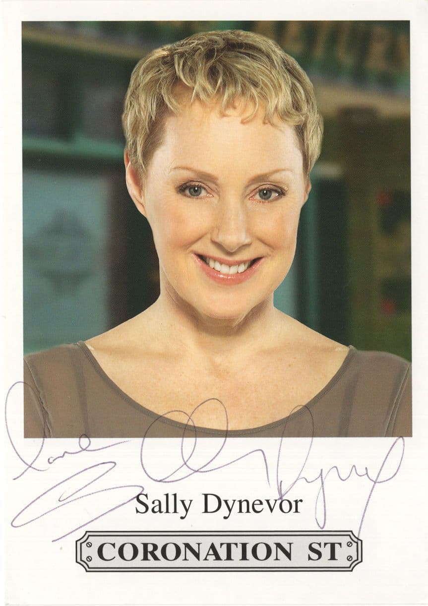 Sally Dynevor Coronation Street Hand Signed Cast Card Photo