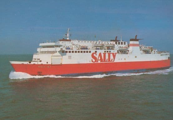 Sally Sky Ferry Ferries Advertising Postcard