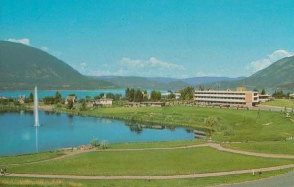 Salmon Arm Hospital & Lake BC USA Vintage Postcard