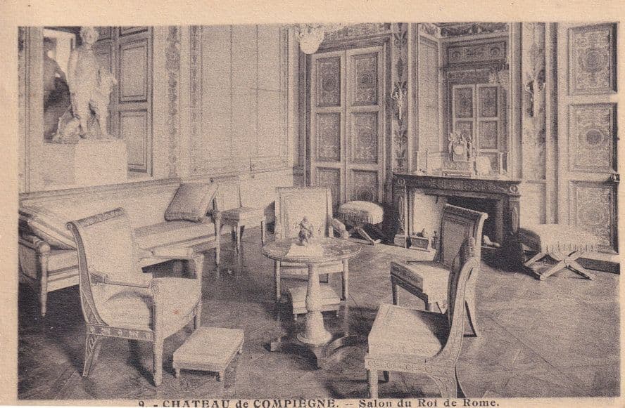 Salon Du Roi De Rome Chateau De Compiegne Antique French Postcard