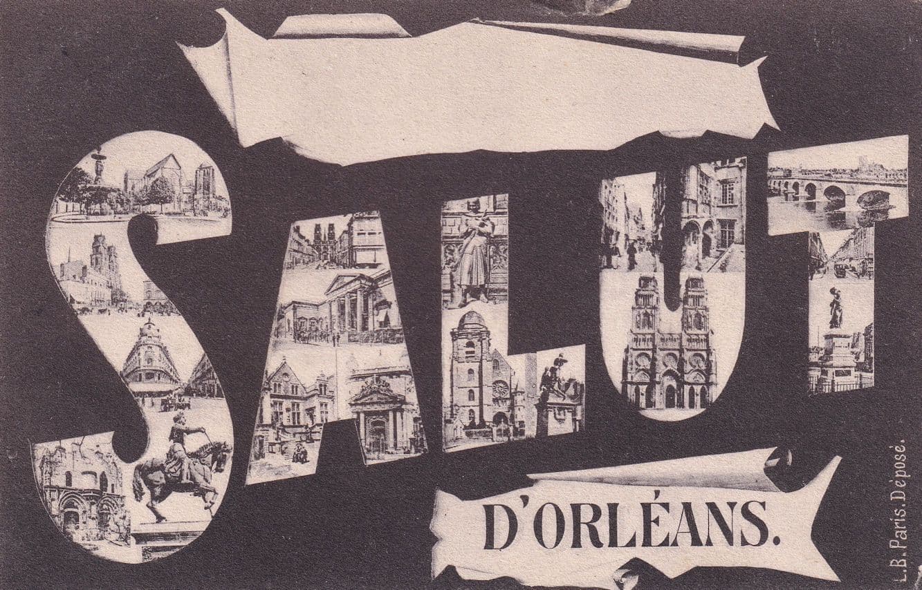 Salut D'Orleans French Paris Greetings Old Postcard