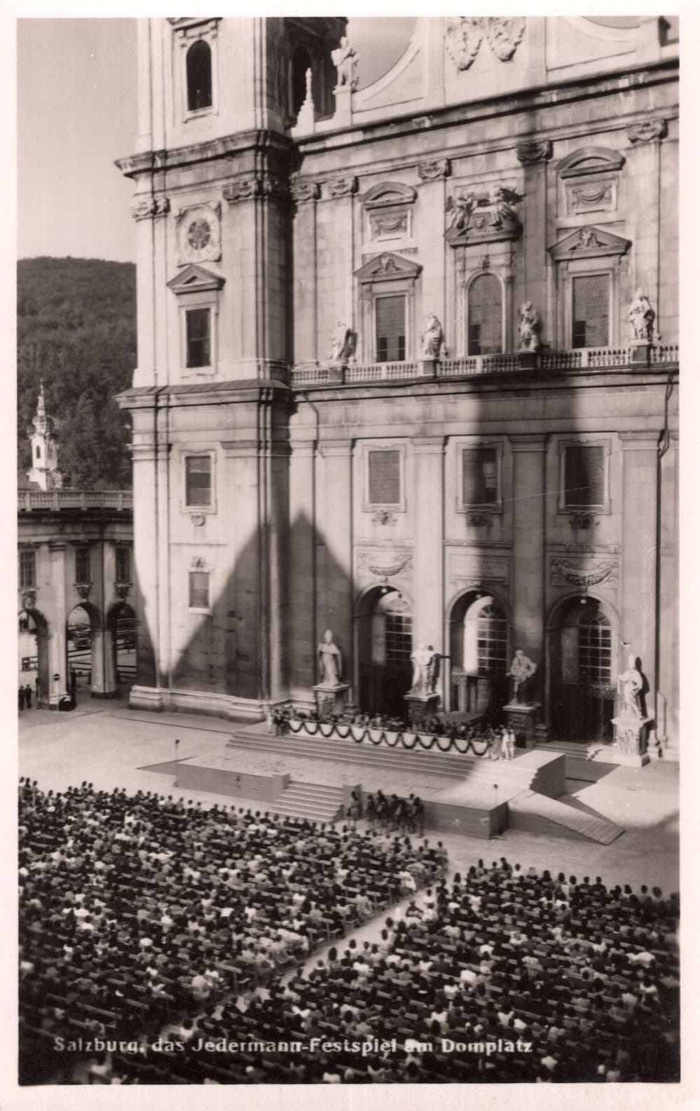 Salzburg Dom Und Jedermann Festspiel Austria RPC Real Photo Postcard