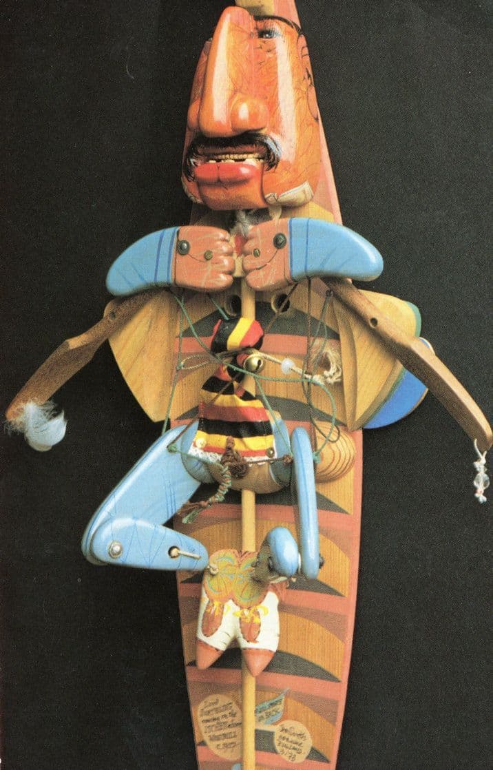 Sam Smith Lord Swaythling Oarsman Primitive Art Model Wood Postcard