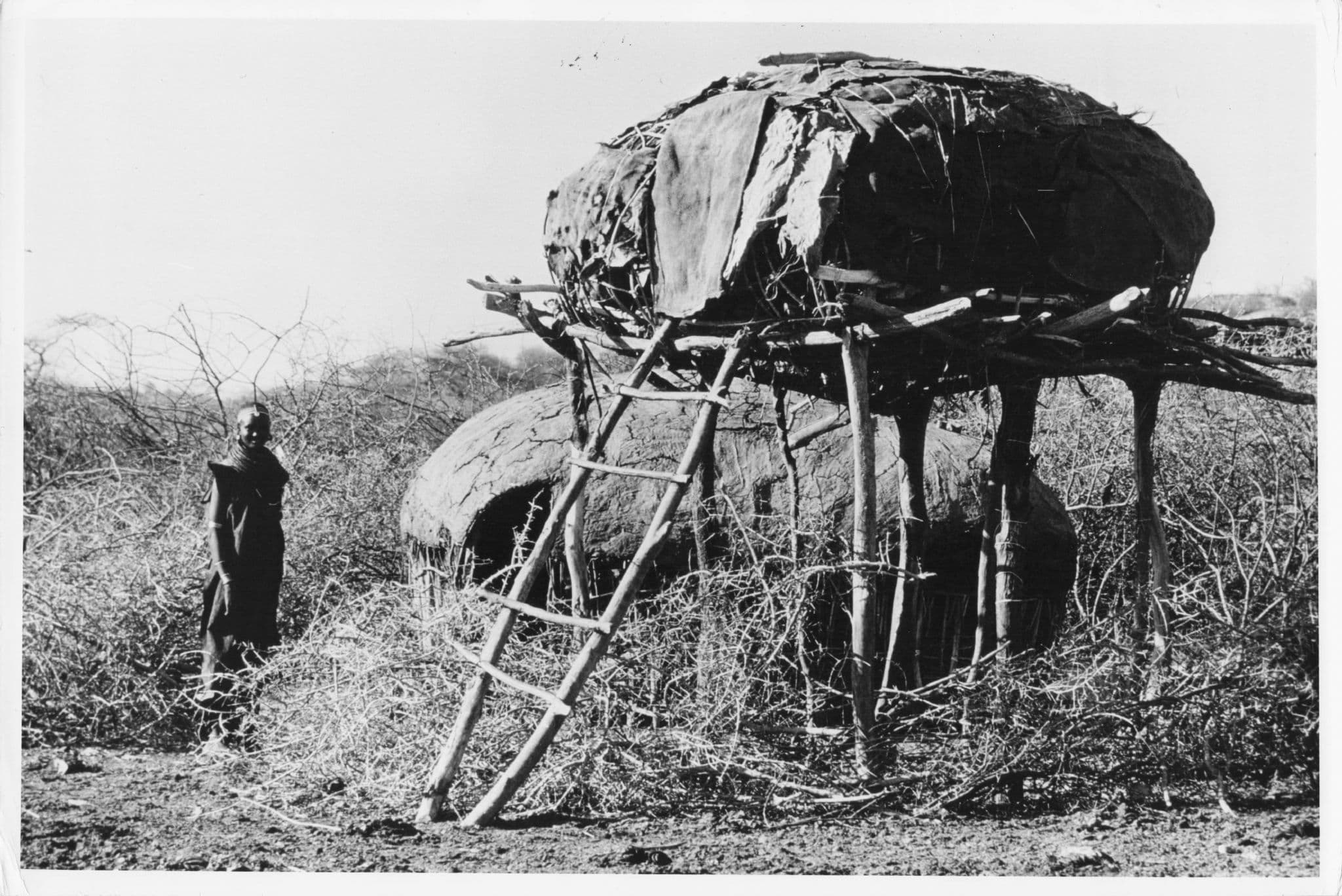 Samburu Stilt Home Kenya Africa Ewaso Ngiro Vintage 9x7 Press Photo