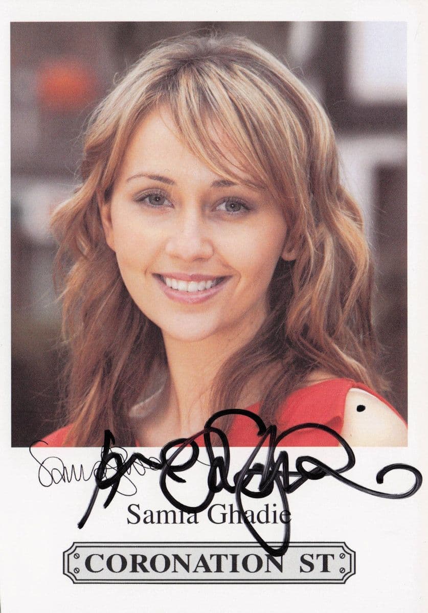 Samia Ghadie Coronation Street Hand Signed Cast Card Photo