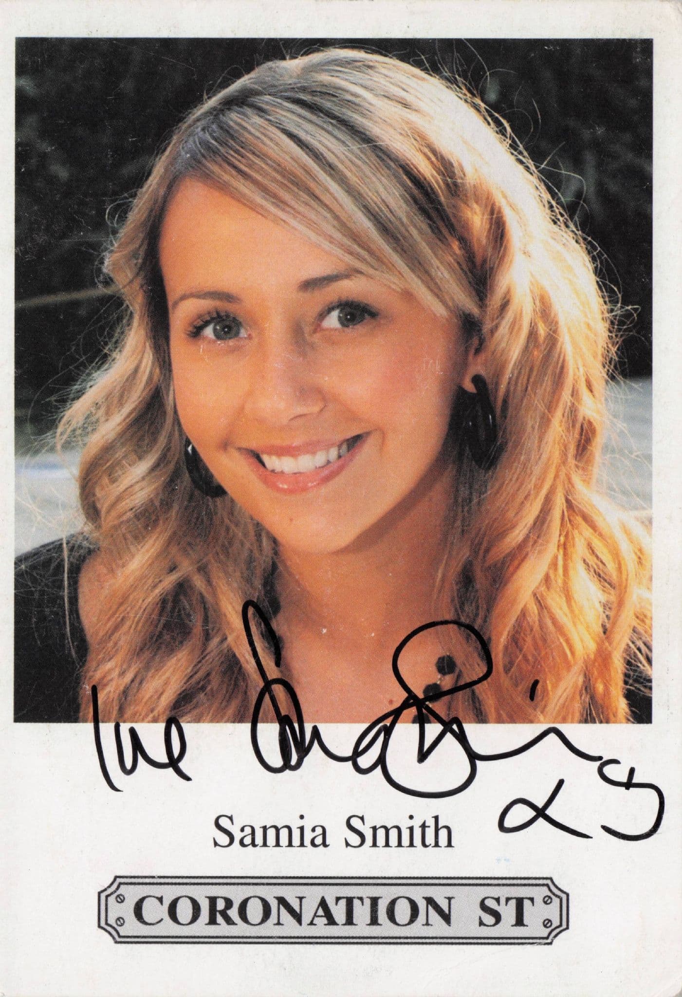 Samia Smith Coronation Street Hand Signed Cast Card Photo (1)