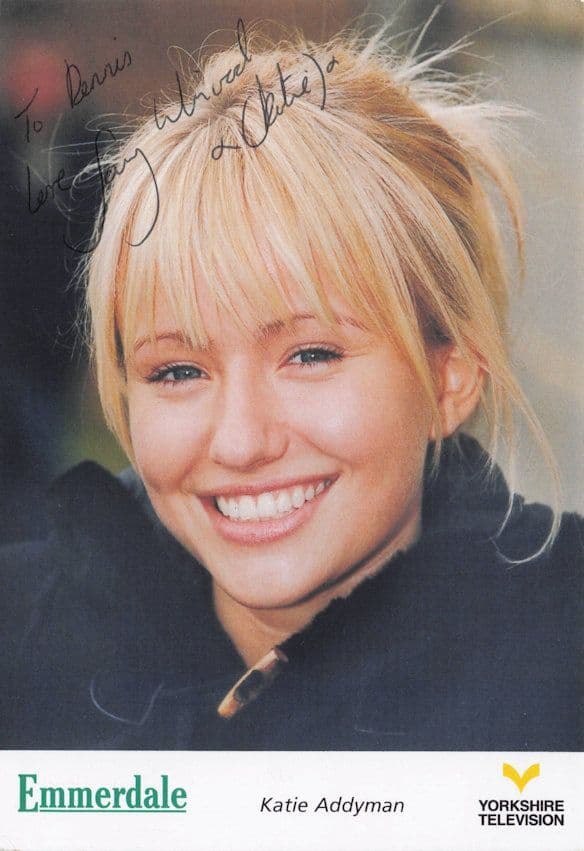 Sammy Winward Katie Addyman Emmerdale Hand Signed Cast Card Photo