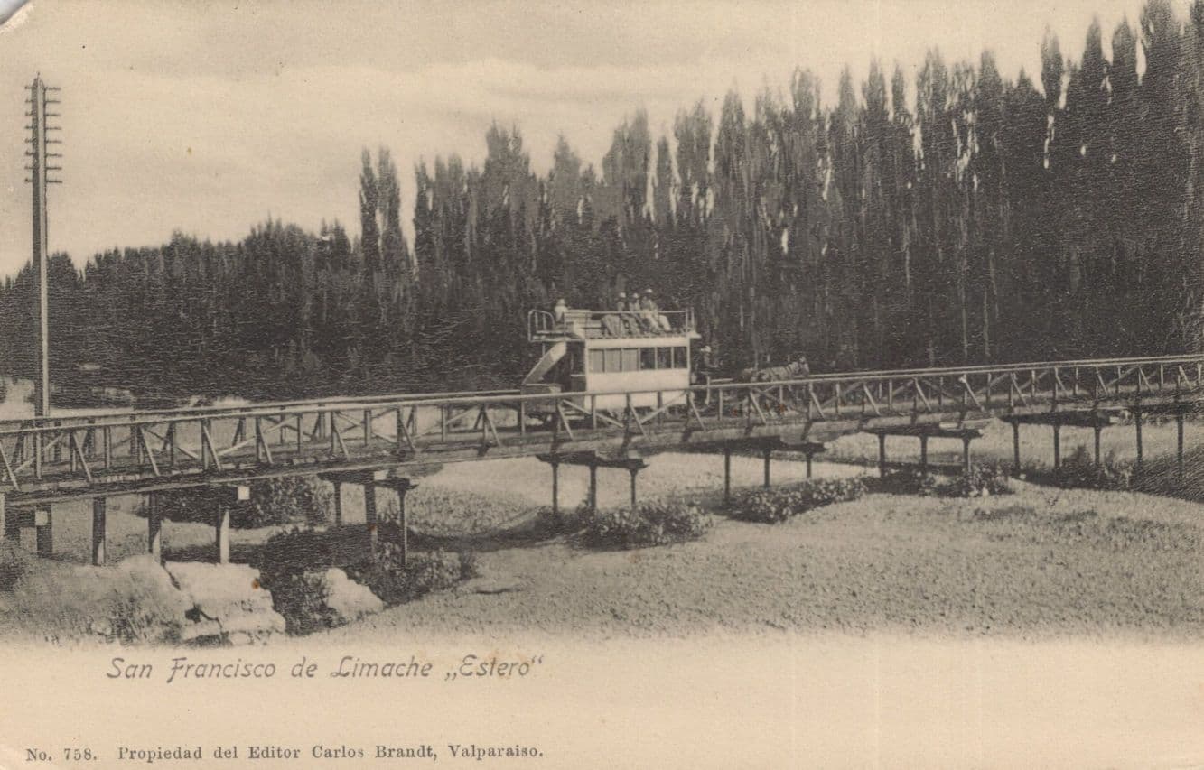 San Fransisco De Limache Railroad Chile Rare Antique Postcard