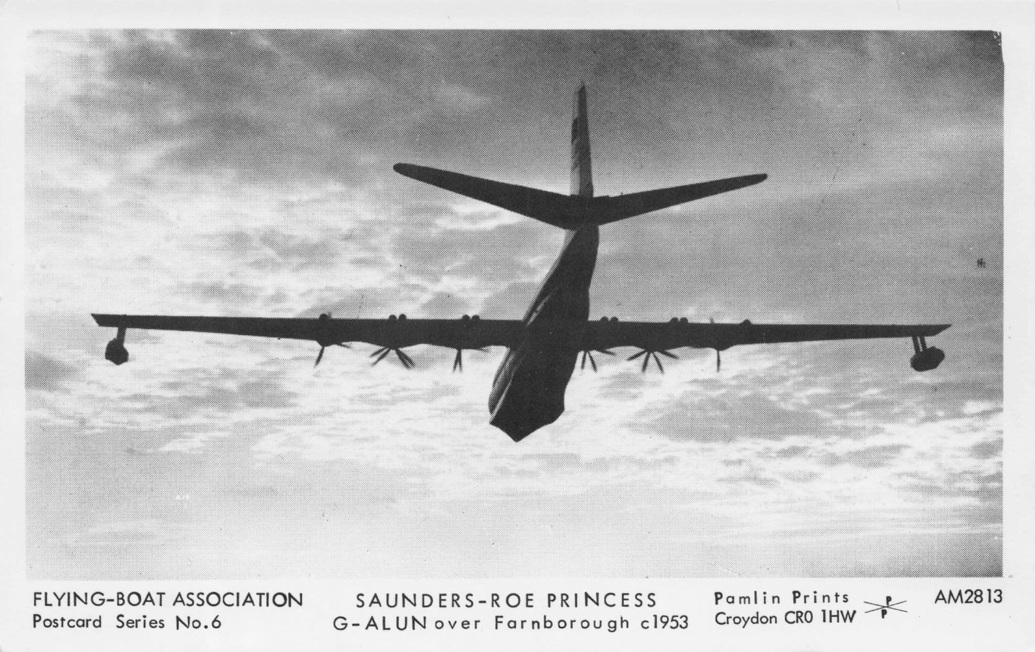 Sanders Roe Princess Plane in 1953 at Farnborough Photo Postcard