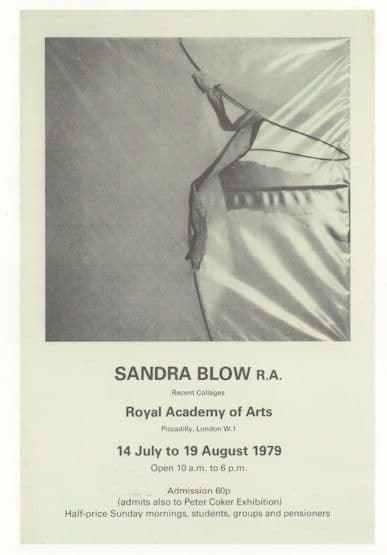 Sandra Blow 1979 Painting London Gallery Exhibition Postcard