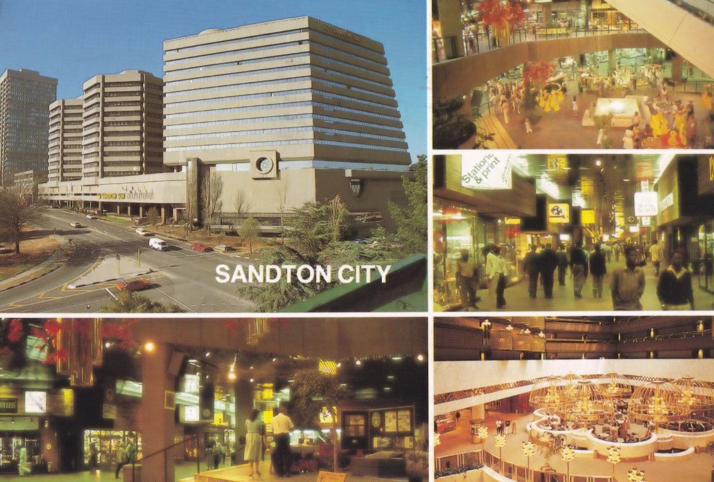 Sandton City Johannesburg South Africa Shopping Centre 1980s Postcard