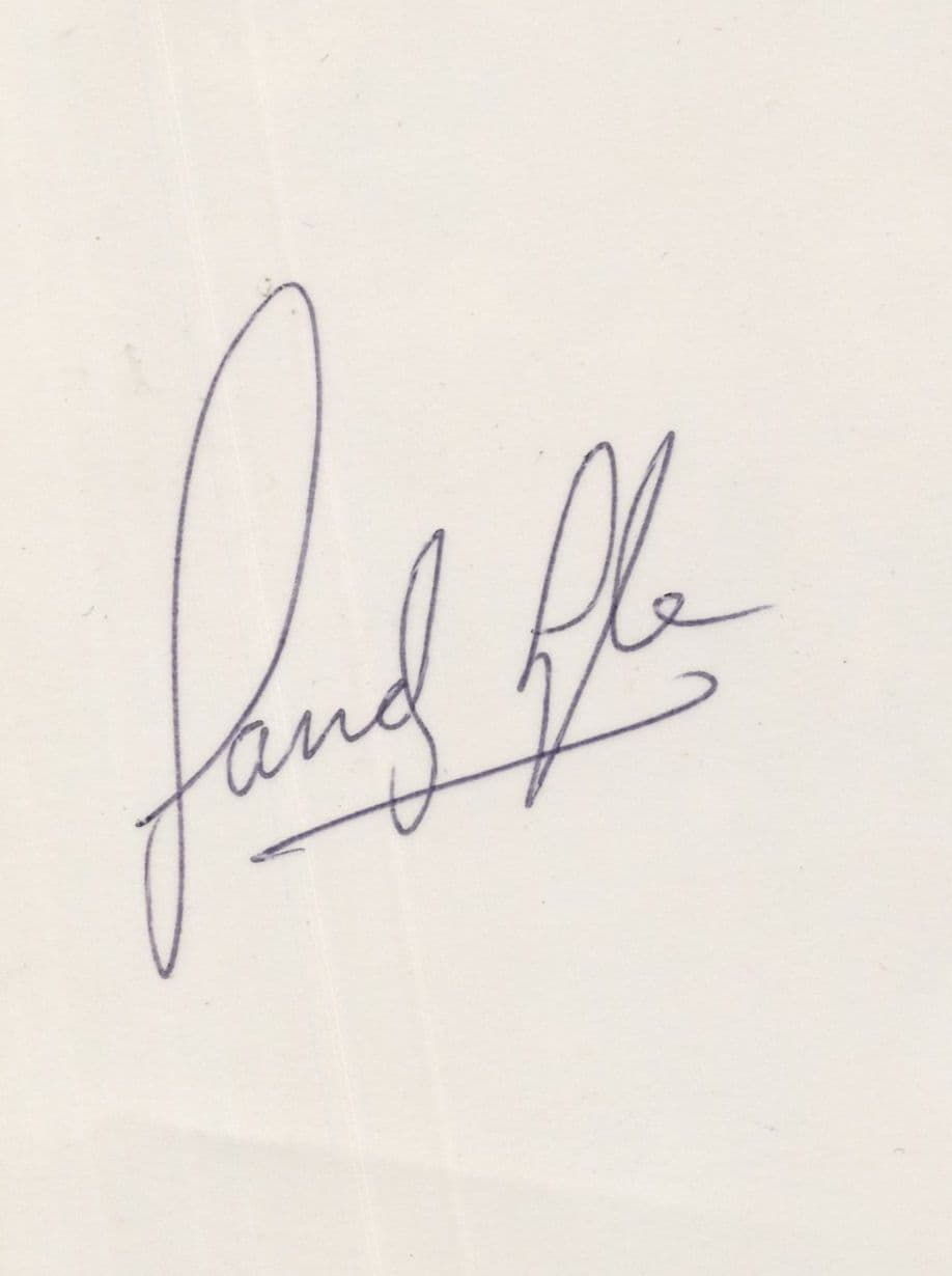 Sandy Lyle Golfer Vintage Hand Reverse Signed Fan Photo