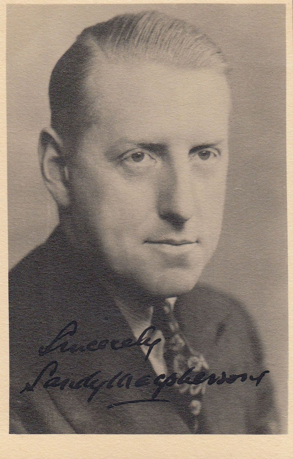 Sandy McPherson WW2 Theatre Organ Music Hall Musician Hand Signed Photo