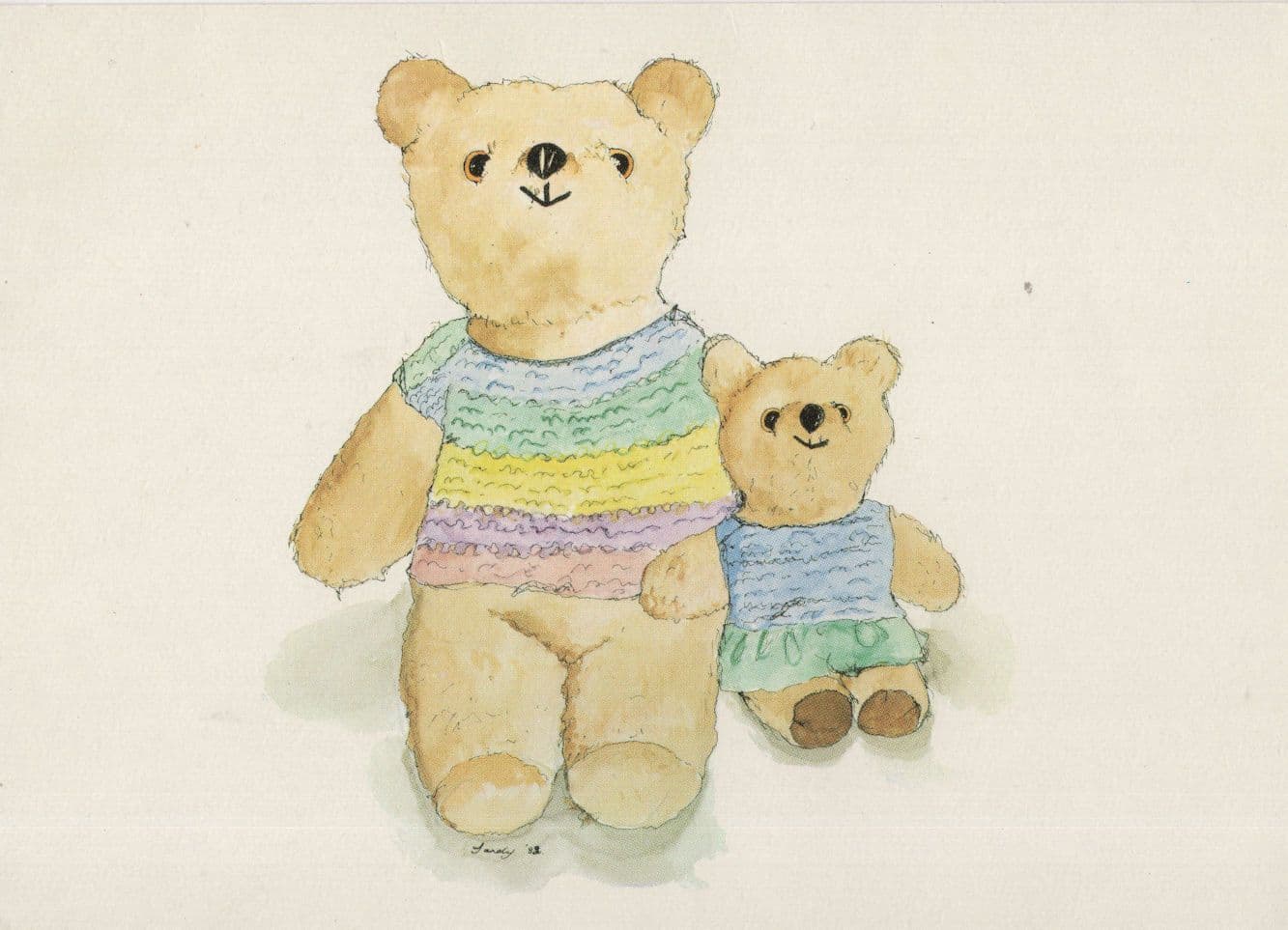 Sandy Suffield LGBT Interest Teddy Bears Dorset Painting Postcard