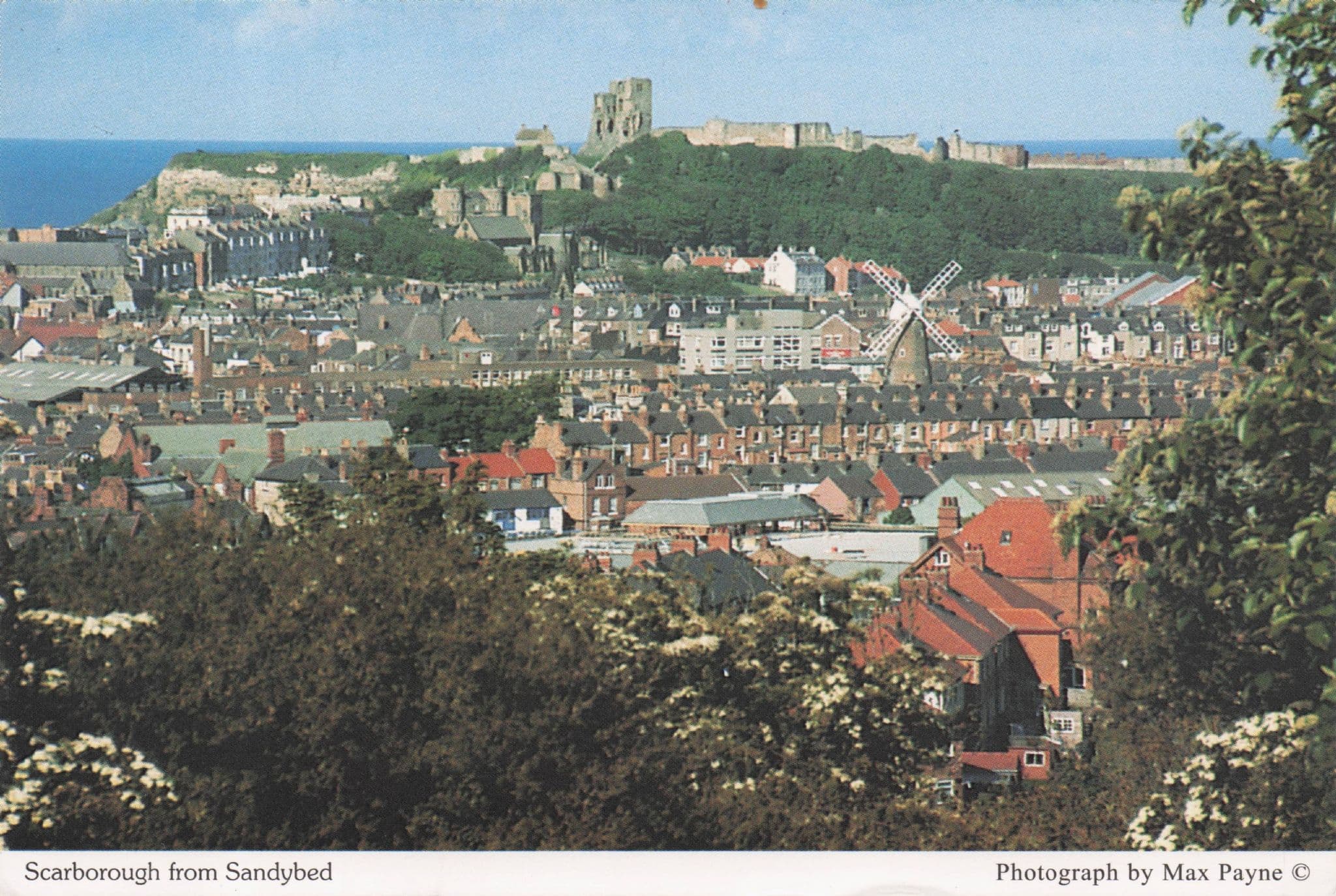 Sandybed Scarborough Yorkshire Aerial Vintage Postcard