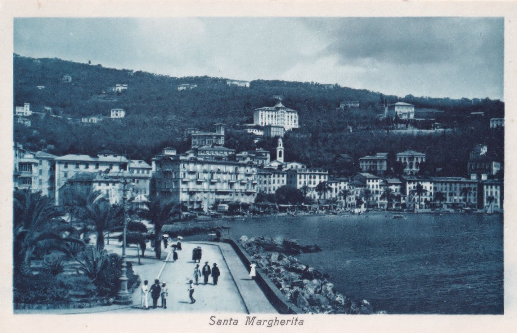 Santa Margherita Italy Old Postcard