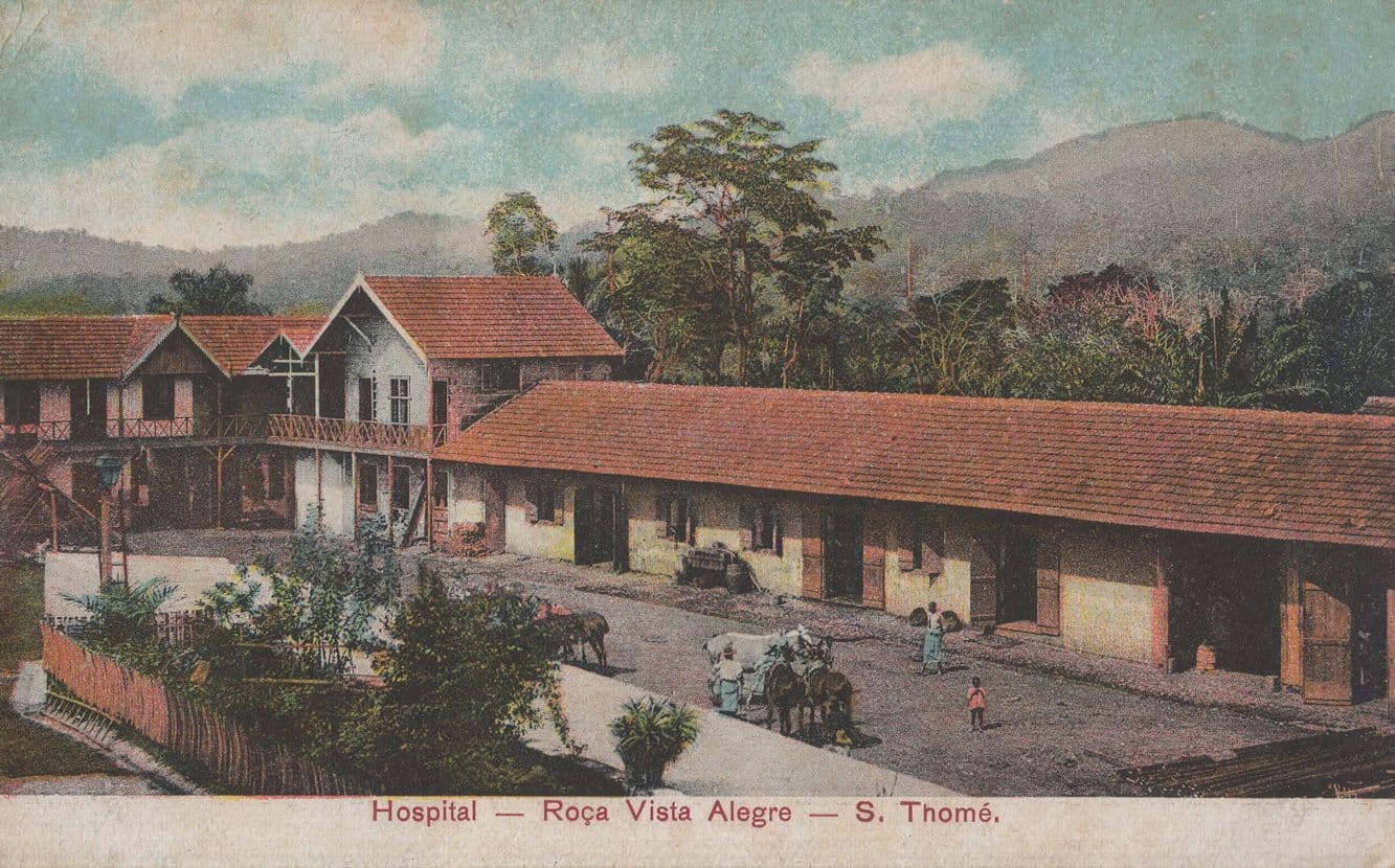 Sao Thome Tome Hospital Hopital Roca Viste Alegre African Old Postcard