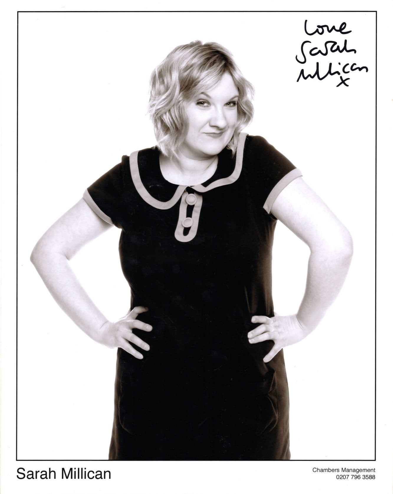 Sarah Millican Comedienne 10x8 Management Hand Signed Photo