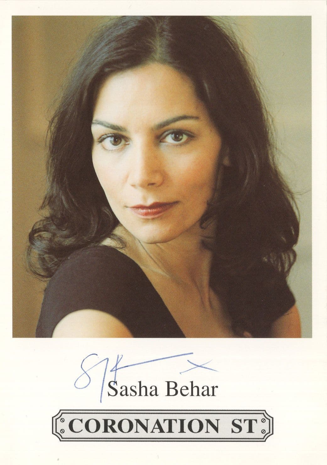 Sasha Behar Coronation Street Hand Signed Cast Card Photo