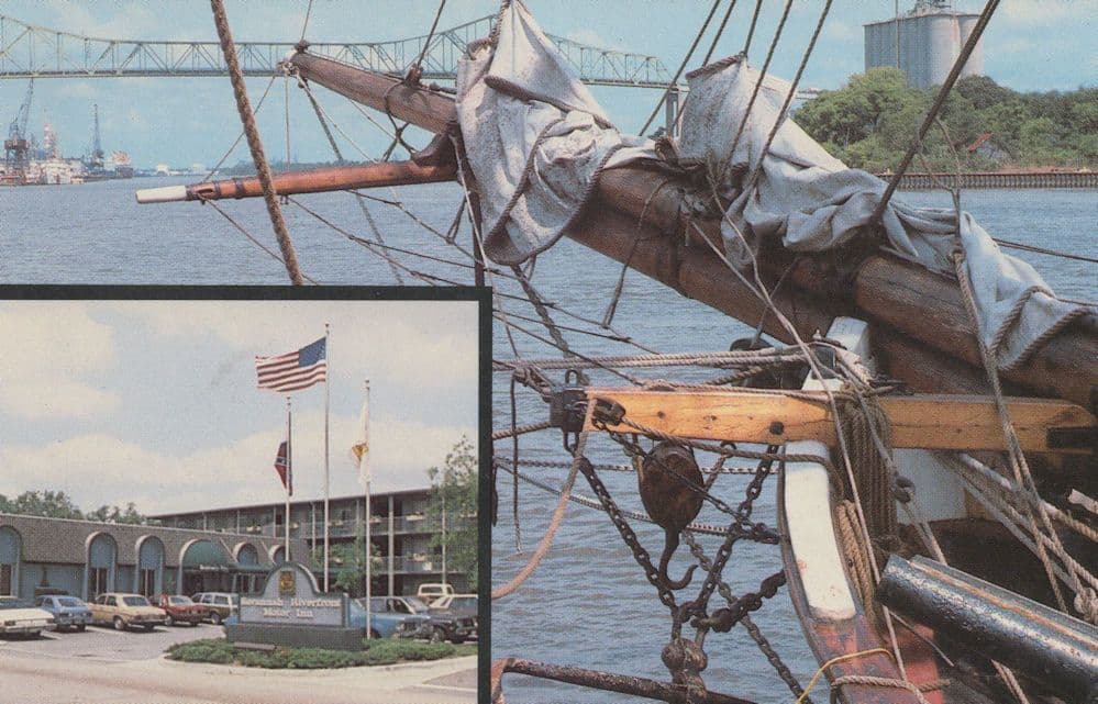 Savannah Riverfront Inn Best Western Georgia USA Postcard
